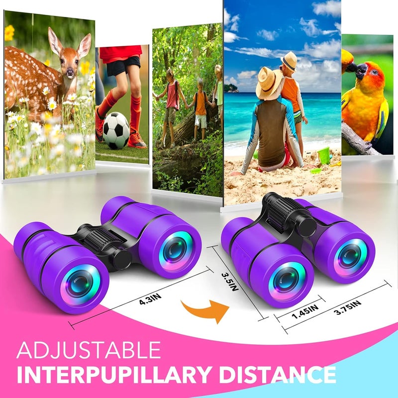 LET'SGO Girls Toys Age 3-7: LET'S GO! Compact Bird Watching Binoculars for Kids Ages 3 4 5 6 7 Year Old Girl Boy Gifts Idea Outside Travel Educational Toy for Kid Preschool Toddler Stocking Stuffers - Image 5